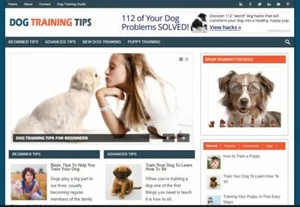 Dog Training Niche Affiliate Website - Work Online From Home Internet Business - Picture 1 of 3