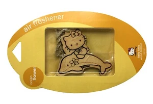 Vintage Sanrio HELLO KITTY "Air Freshener Genuine Wood" Mirror Dangler 2004 NEW - Picture 1 of 7