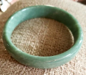 NACHLASSVERKAUF SCHWERER ANTIKER SELADON JADE ARMREIF ARMBAND - Bild 1 von 7