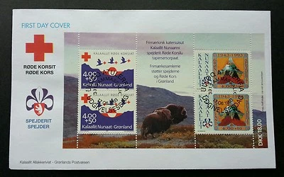 Cruz Roja de Groenlandia 1993 Bull Cow Nature (miniatura FDC) Foto 1 de 4