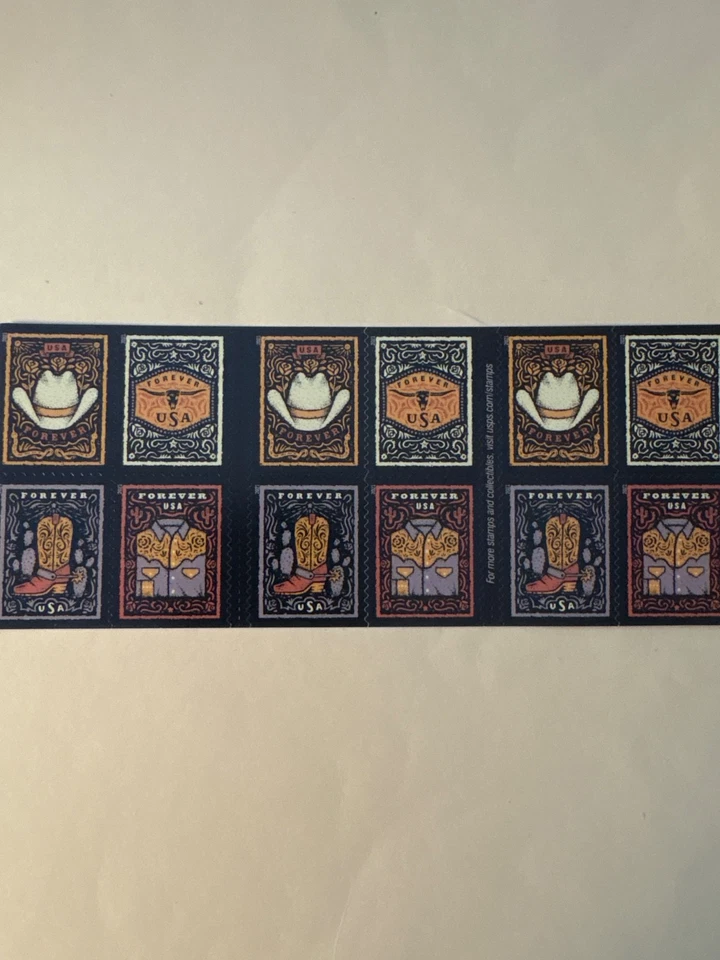 #5615-18 Western Wear Forever Stamps Pane Of 20 - Image 1 of 1