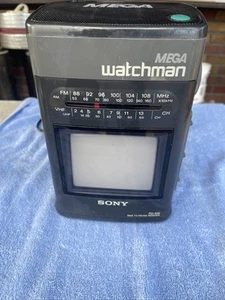 Sony MEGA Watchman FD-510 B&W TV-FM/AM Radio With Power Cord - Picture 1 of 3