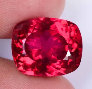 12.90Ct Natural Myanmar Red Spinel Certified Cushion Cut Flawless Loose Gemstone - Picture 1 of 9
