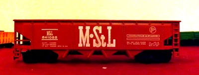 Bachmann HO Scale Minneapolis & St. Louis MStL 541085 Hopper Car Red Metal Train - Image 1 of 4