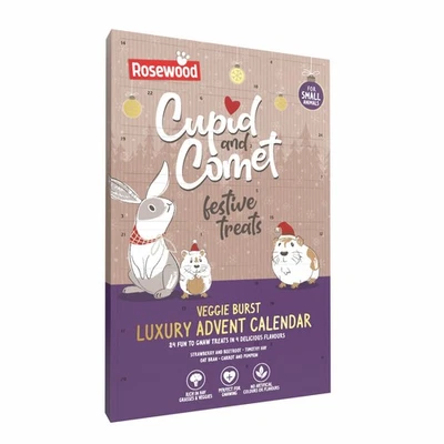 ROSEWOOD Calendario de Adviento de palo de rosa Veggie Burst golosinas para conejos, hámsters y mascotas pequeñas