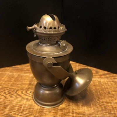 Antique RV Gimbal Originial Brass Nautical Ship Lantern Wall Mount Oil Lamp - Image 1 of 4