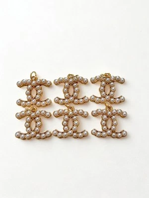 6 Pc Bundle Chanel vintage Button zipper Pull - Image 1 of 2