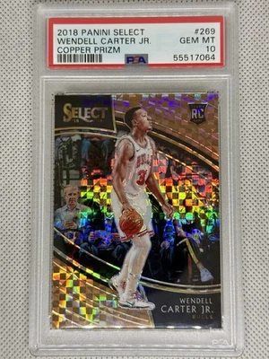 2018-19 Panini Select Wendell Carter Jr Rookie Courtside Copper Prizm /60 PSA 10 - Image 1 of 2