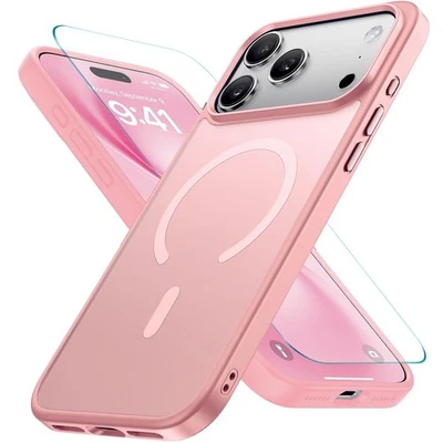 For iPhone 17 Pro Max 16 15 14 13 12 Case Frosted Shockproof Phone Cover +Screen - Image 1 of 4