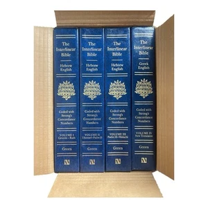 The Interlinear Bible 4-Volume Set Exc Cnd Hebrew English 1,2,3,4 IN BOX - Bild 1 von 4