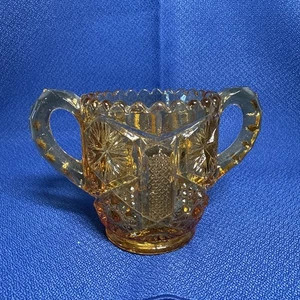 Vintage Imperial Glass Toothpick Holder, Amber, Hob Star - Picture 1 of 5