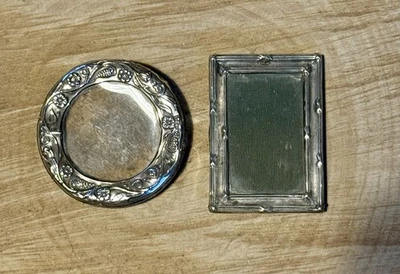 Sterling Silver Oval Picture Frame, c1900, Robert Pringle & Sons + One Other - Image 1 of 4