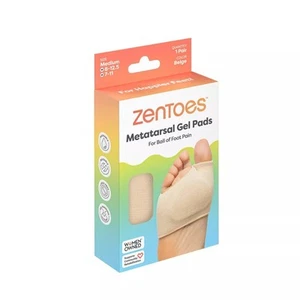 ZenToes Gel Metatarsal Pads for Ball of Foot Pain – 1 Pair - Picture 1 of 2
