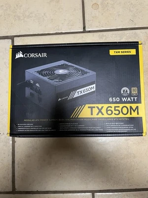 Corsair TX-M Series TX650M 650-Watt Semi-Modular ATX POWER SUPPLY Desktop PSU - Image 1 of 3