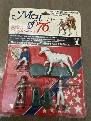 Men of '76 Revolutionary Figures Set #1 Vintage 1975 Innovative Promotions 1776 - Image 1 of 4