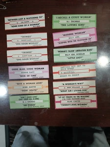 12 tiras título jukebox con mujer en nombre lote 2 - Imagen 1 de 1