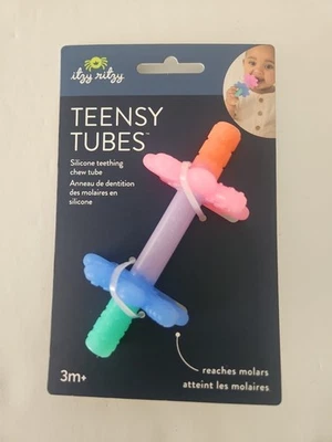 Mordedor de tubo Itzy Ritzy Teensy, silicona texturizada para dientes delanteros y molares traseros Foto 1 de 4