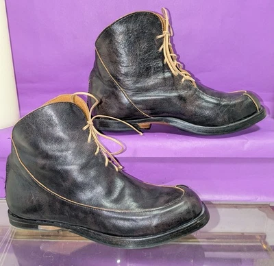 Cydwoq Slot Leather Lace Up Ankle Boots Women's Size 38 Handmade - Image 1 of 4