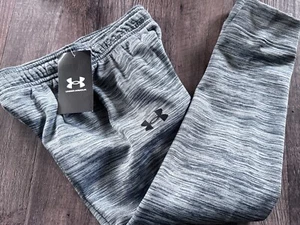 NWT Under Armour Little Boys 6 Light Gray Heather Warm Jogger Pants 6 - Picture 1 of 2