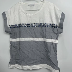 Gerard Darel French Sz 4 (XL) Embellished Blouse T-Shirt Top - Picture 1 of 5