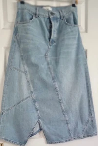 Women Skirts Denim Faded Mango Summer Skirt Size S - Picture 1 of 9