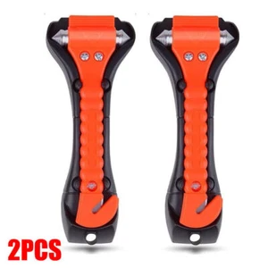 2 x Emergency Hammer Car Window Breaker Seatbelt Cutter Breaks Glass Car Safety - Picture 1 of 8