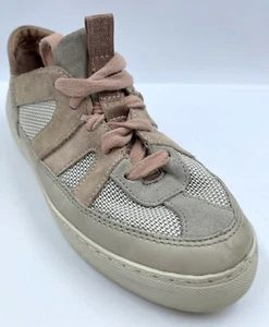 Frye Webster Overlay Women's Sneakers Sz 7.5 M Beige Comfort Lace Up Shoes - Picture 1 of 10
