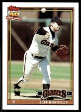 1991 Topps Jeff Brantley San Francisco Giants #17