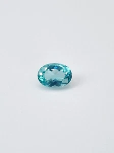 Natural Apatite 1 ct , greenish blue paraiba colour, 7.7x5.5mm - Picture 1 of 6