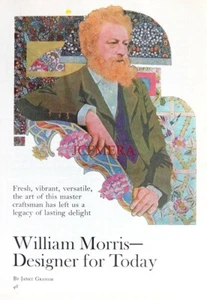 WILLIAM MORRIS - '(Arts & Crafts) Designer for Today' - 1973 Zeitschriftenschnitt - Bild 1 von 1