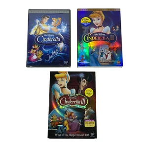 Lot Of 3 - Cinderella I II & III Disney DVD Brand New Sealed With Slipcover - Picture 1 of 7