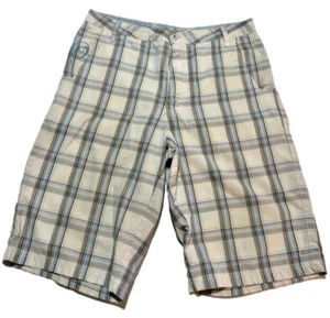 Kirra Bermuda Shorts Herren kariert Boardshorts Gr. 34 blau hellbraun creme - Bild 1 von 4