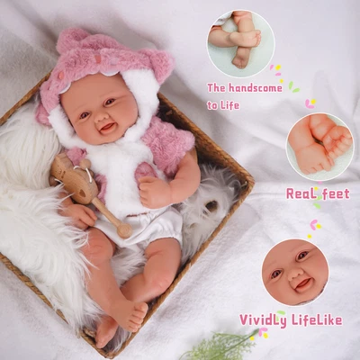 GUIENRLEA reborn doll silicone doll baby doll Soft and realistic toys gifts