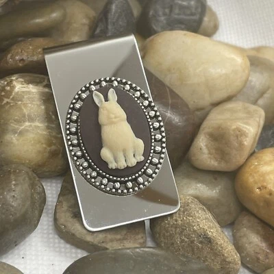 Rockabilly Bunny Rabbit Money Clip Stainless Steel UNIQUE Quality Wedding - Image 1 of 4