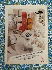 Vintage 1987 Johnnie Walker Red Print Ad In Changing World Red Stands Out - Bild 1 von 7