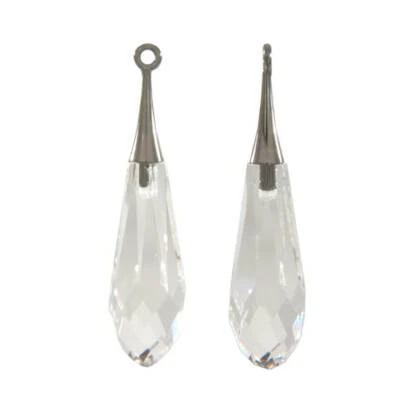 Colgante Gota Pura 6532 Cristal Swarovski (medio agujero) con Tapa Trompeta 44mm Foto 1 de 3