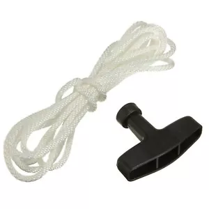 White Starter Start Cord Line Rope With Pull Handle For Petrol Lawnmowers a - Picture 1 of 8