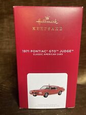 Hallmark Pontiac 1971 GTO Judge Classic American Cars Christmas Ornament - Metal
