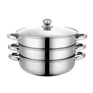 Toque Stainless Steel Steamer Meat Vegetable Cookware Hot Pot Kitchen 3 Tier - Picture 1 of 11