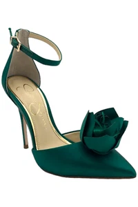 Jessica Simpson Winlyn Stiletto Matte Satin Gem Green - Picture 1 of 3