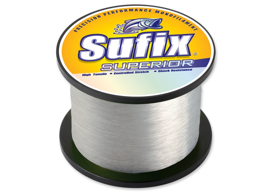 Sufix Superior Monofilament Fishing Line | 1 lb Spool | Clear | 15 lb | 3370 yd - Image 1 of 1