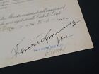 Document royal signé roi d'Italie Vittorio Emanuele III royauté empereur éthiopie