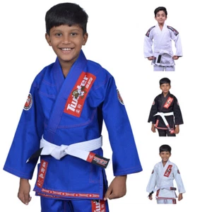 Kids Jiu Jitsu Gi Ultra Light Youth Gi with Free Gi Bag & White Belt Included - Picture 1 of 23
