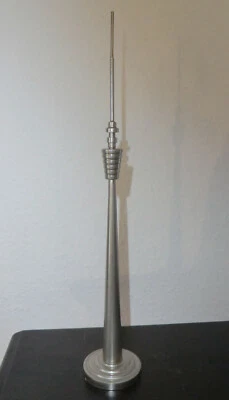 FERNSEHTURM Modell silberner SOUVENIR Turm Metall STUTTGART Waldau 29cm TOWER - Bild 1 von 4