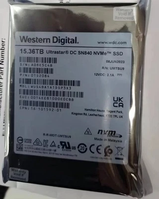 15.36TB NVME SSD SN840 R/N: U2 Ultrastar® NVMeT DC WD WUS4BA1A1DSP3X3 UMTSU9 - Image 1 of 3