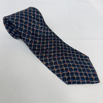 "Corbata de cuello Bugatti 100 % seda cachemira marrón multi 4""x 58""" Foto 1 de 4