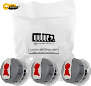 Weber Genesis Grill Brenner Knöpfe 3er Set Modelle 2011 bis 2016 silber - Bild 1 von 9