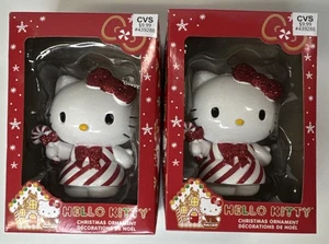 2x Kurt Adler Hello Kitty Christmas Holiday Ornaments Sanrio 2024 - Bild 1 von 5