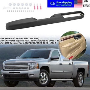 Black Front Inner Door Left Pull Handle For GMC Savana Van 1500/2500/3500 10-14 - Picture 1 of 14