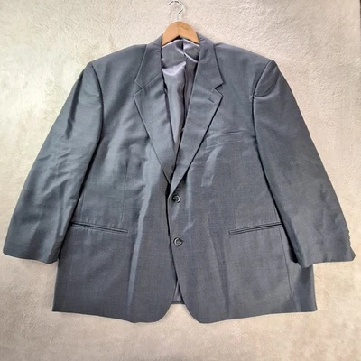 Botany 500 Blazer Mens 50 Short Gray Wool Classic Two Button Sport Coat Jacket - Image 1 of 4